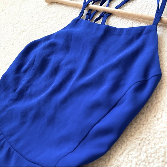 Lulu's Good Deeds Royal Blue Lace-Up Dress - Picture 7 of 9